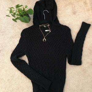 Rumor Black sweater with hood from lf